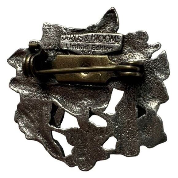 Limited Edition Brooch Pin 1998 Pewter Birds and Blooms - Picture 9 of 12